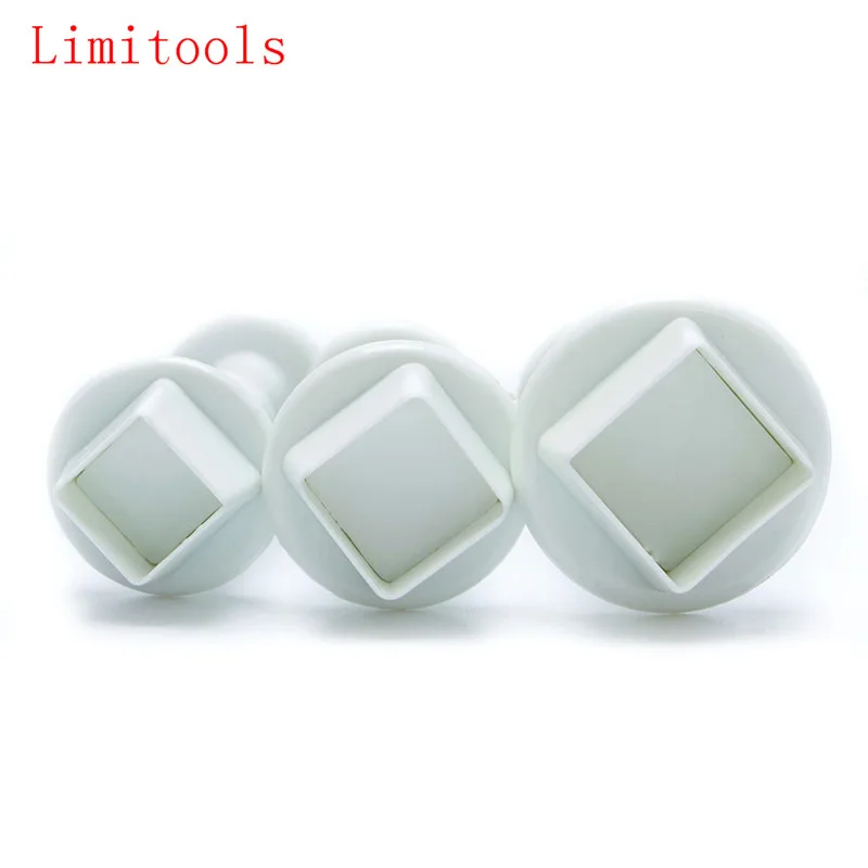 LIMITOOLS 3pcs Square Shape Cake Cookie Plunger Cutter Fondant Gum Paste Cupcake Toppers Mold Biscuit Christmas Decorating Tool
LIMITOOLS 3pcs Square Shape Cake Cookie Plunger Cutter Fondant Gum Paste Cupcake Toppers Mold Biscuit Christmas Decorating Tool
