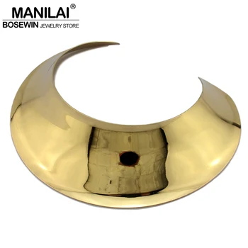 MANILAI Big Collar Choker Necklace Women New Fashion Wide Alloy Torques Geometric Statement Necklaces Maxi Jewelry CE4346 
MANILAI Big Collar Choker Necklace Women New Fashion Wide Alloy Torques Geometric Statement Necklaces Maxi Jewelry CE4346