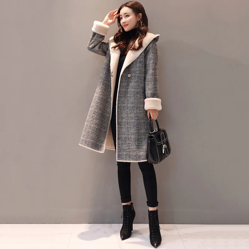 High Quality Women Parker Long Section 2019 Spring Autumn New Woolen Coat Korean Lattice Jacket Popular Woolen Outerwear Winter
High Quality Women Parker Long Section 2019 Spring Autumn New Woolen Coat Korean Lattice Jacket Popular Woolen Outerwear Winter