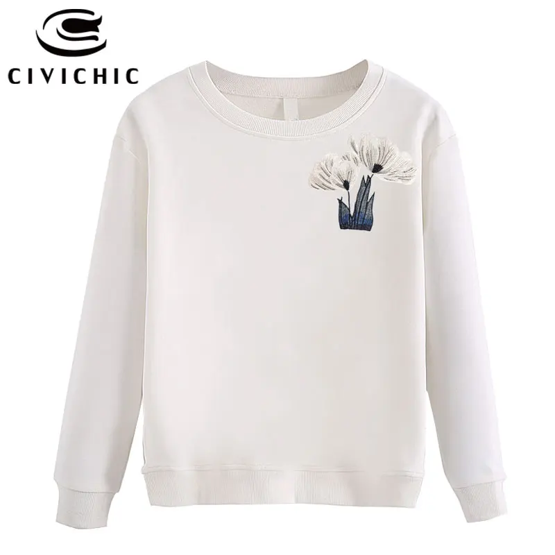CIVICHIC Women Ethnic Embroidery T Shirt Simple Floral Harajuku Cotton Tees O Neck Vintage Bts Oodji Tops Thick Pullover WLT31
CIVICHIC Women Ethnic Embroidery T Shirt Simple Floral Harajuku Cotton Tees O Neck Vintage Bts Oodji Tops Thick Pullover WLT31