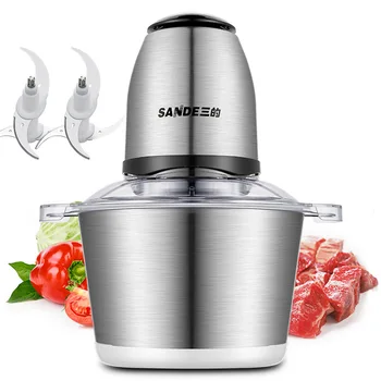 Meat Grinder Domestic Electric Stainless Steel Multi-function Mixer Commercial Large Capacity 2Lfood Processor Portable Blender
Meat Grinder Domestic Electric Stainless Steel Multi-function Mixer Commercial Large Capacity 2Lfood Processor Portable Blender