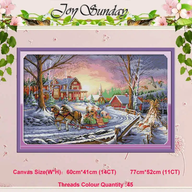 Winter travel counted 11CT 14CT scenery Cross Stitch Set DIY DMC Chinese Cross-stitch Kit Embroidery Needlework Home Decor
Winter travel counted 11CT 14CT scenery Cross Stitch Set DIY DMC Chinese Cross-stitch Kit Embroidery Needlework Home Decor