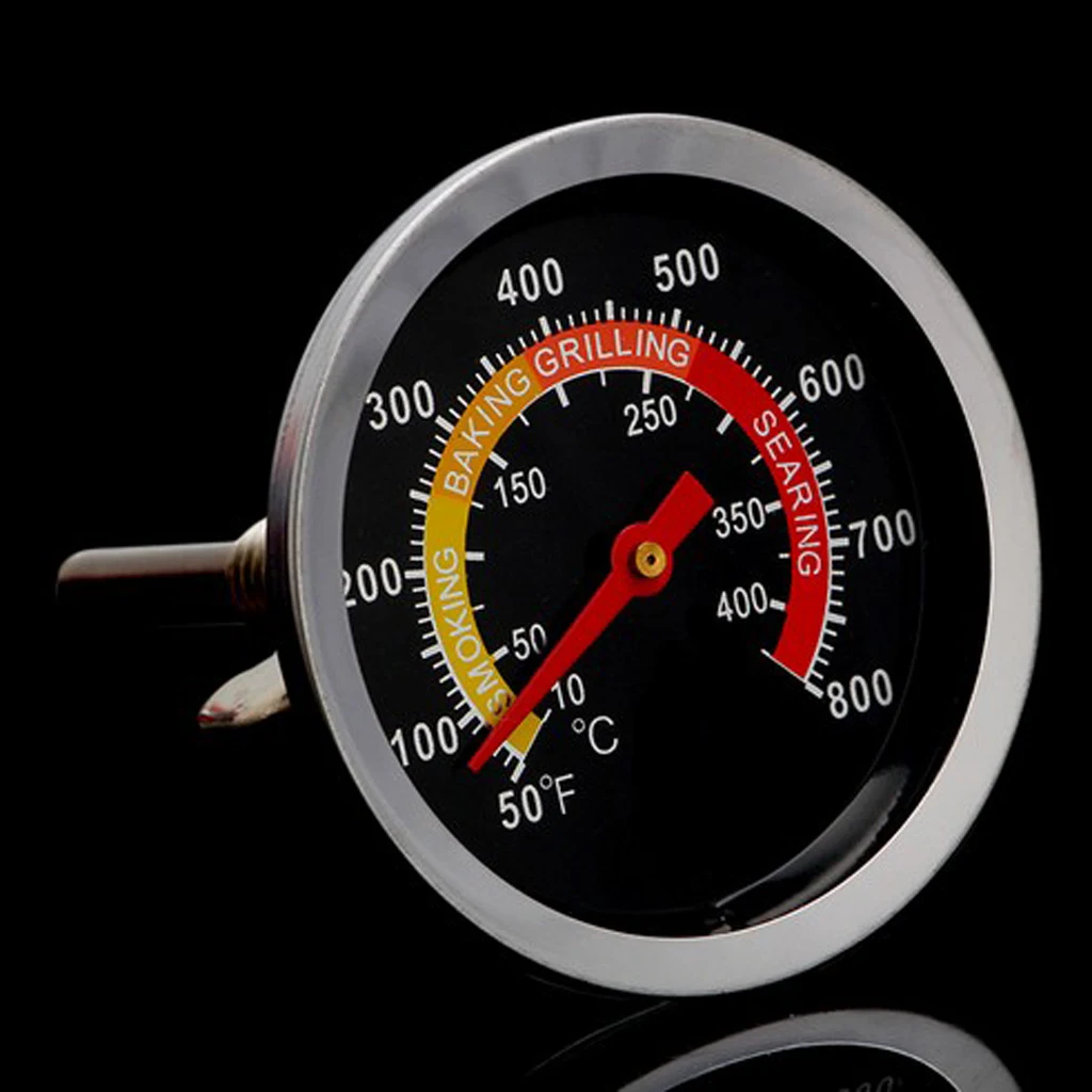 Stainless Steel BBQ Charcoal Grill Pit Wood Smoker Temperature Gauge Thermometer Replacement Stainless Steel BBQ Charcoal Grill Pit Wood Smoker Temperature Gauge Thermometer Replacement