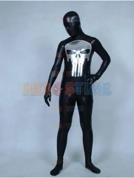 Black Punisher Shiny Metallic Superhero Costume Fullbody Halloween Zentai Suit Free Shipping
Black Punisher Shiny Metallic Superhero Costume Fullbody Halloween Zentai Suit Free Shipping