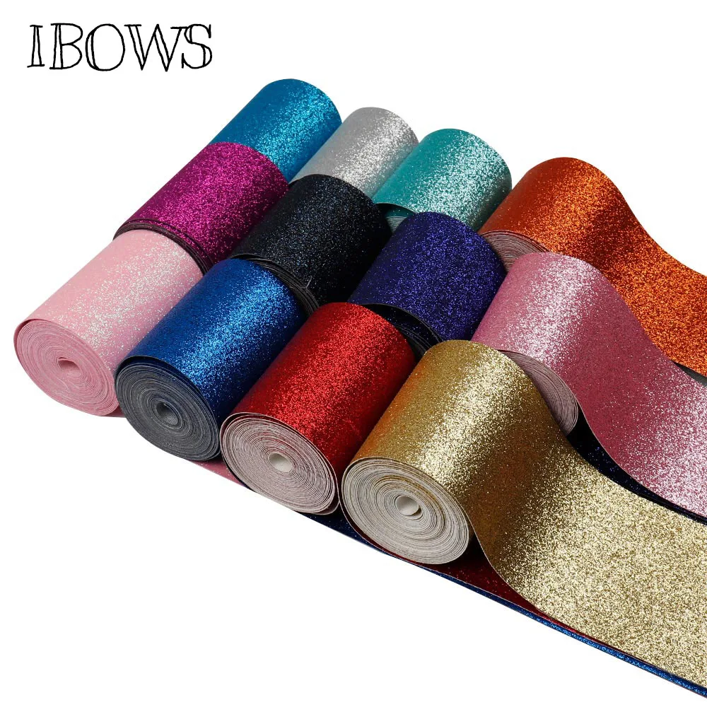 IBOWS 2Yards/roll 3'' 75mm Glitter Shiny Leather Ribbon Leather Fabric Ribbon DIY Hairbows Accessories Materials Gift Package
IBOWS 2Yards/roll 3'' 75mm Glitter Shiny Leather Ribbon Leather Fabric Ribbon DIY Hairbows Accessories Materials Gift Package