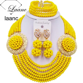 Latest Fashion Opaque Yellow African Beads Jewelry Set for Women Nigerian Wedding Necklace PHDS025
Latest Fashion Opaque Yellow African Beads Jewelry Set for Women Nigerian Wedding Necklace PHDS025