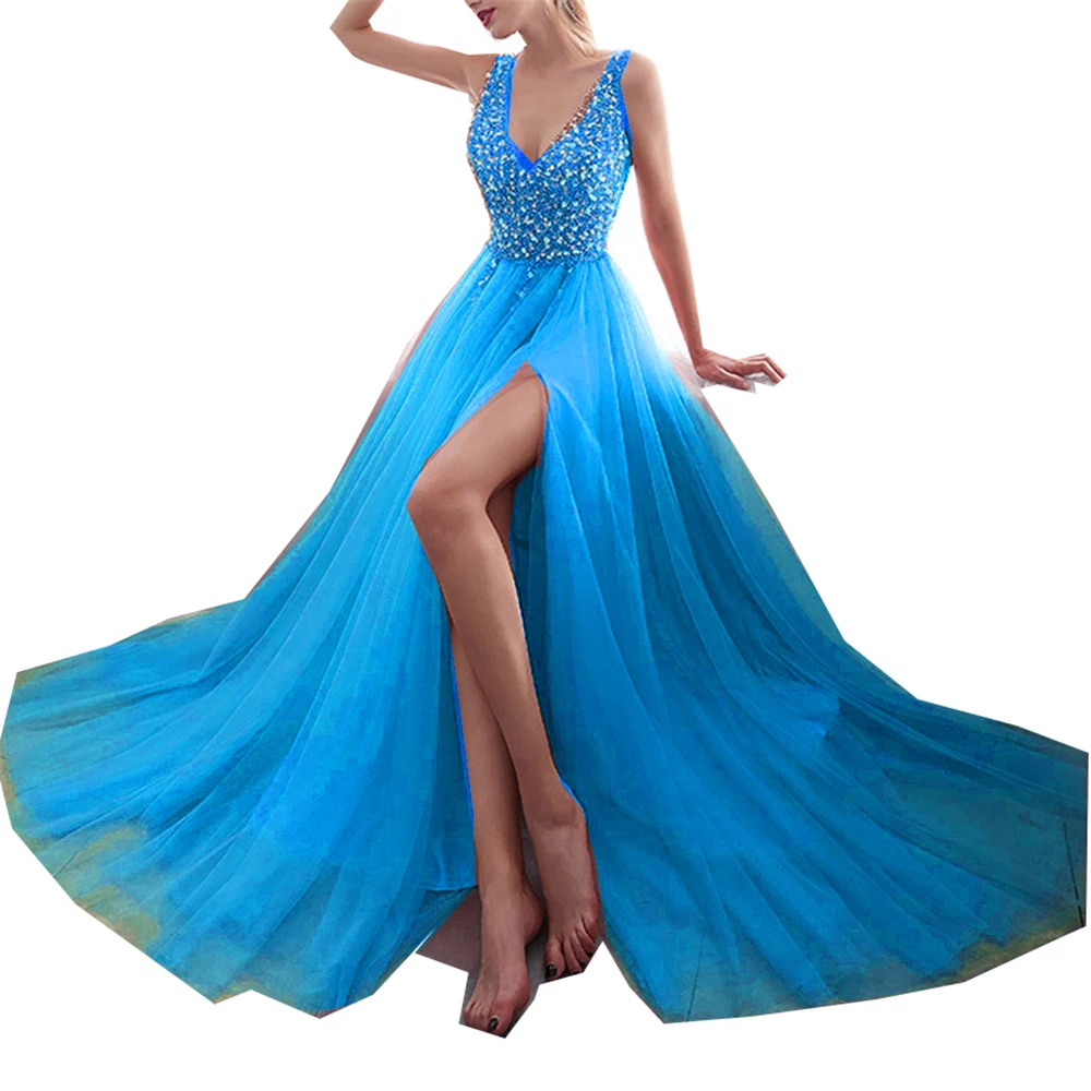 V-Neck-Beading-Evening-Dress-Back-Lace-Up-Evening-Dress-With-Slit-Evening-Gown-2019-LongAAAFFF