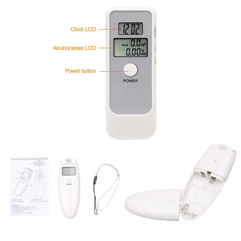 LCD Display Breath Test Alcohol Testers Alcohol Tester Professional Digital Breathalyzer Breath Analyzer with Large Digital
LCD Display Breath Test Alcohol Testers Alcohol Tester Professional Digital Breathalyzer Breath Analyzer with Large Digital
