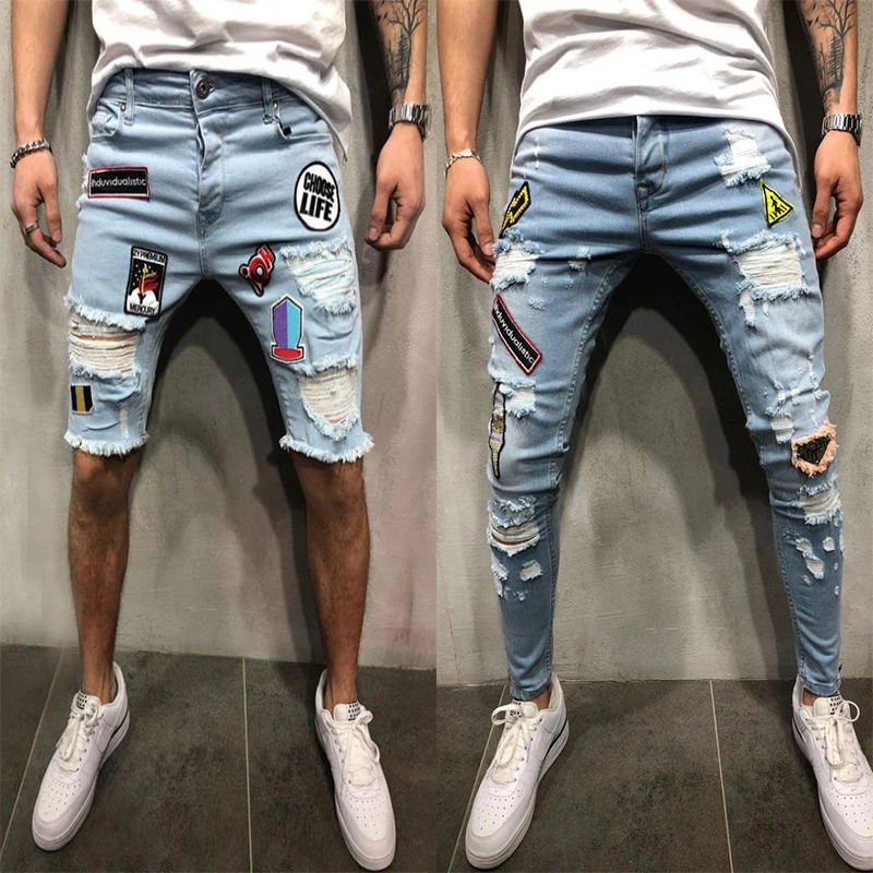 2019 new Men Ripped Distressed Slim Fit Elastic Stretch Patches Male streetwear hiphop Hole Denim Pants Biker denim trousers
2019 new Men Ripped Distressed Slim Fit Elastic Stretch Patches Male streetwear hiphop Hole Denim Pants Biker denim trousers