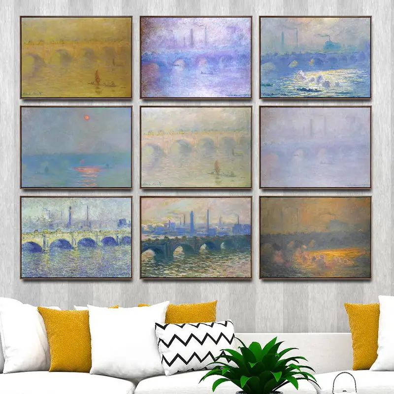 Home Decoration Art Wall Pictures Fro Living Room Poster Print Canvas Paintings French Claude Monet Waterloo Bridge London
Home Decoration Art Wall Pictures Fro Living Room Poster Print Canvas Paintings French Claude Monet Waterloo Bridge London