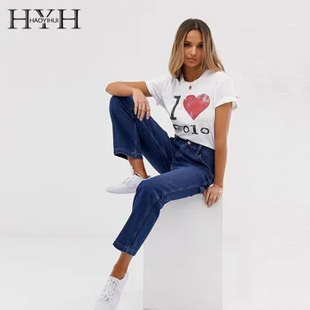 HYH Haoyihui Girls Personality Commute Simple Predecessor Big Red Love Letter Print Casual Round Neck Short-Sleeved T-shirt
HYH Haoyihui Girls Personality Commute Simple Predecessor Big Red Love Letter Print Casual Round Neck Short-Sleeved T-shirt