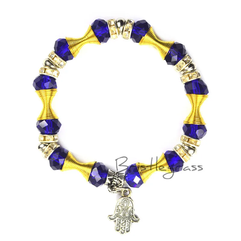 BRISTLEGRASS Turkish Evil Eye Hamsa Hand Glass Beaded Strand Bracelet Amulets Lucky Charm Blessing Protection Gift for Men Women
BRISTLEGRASS Turkish Evil Eye Hamsa Hand Glass Beaded Strand Bracelet Amulets Lucky Charm Blessing Protection Gift for Men Women