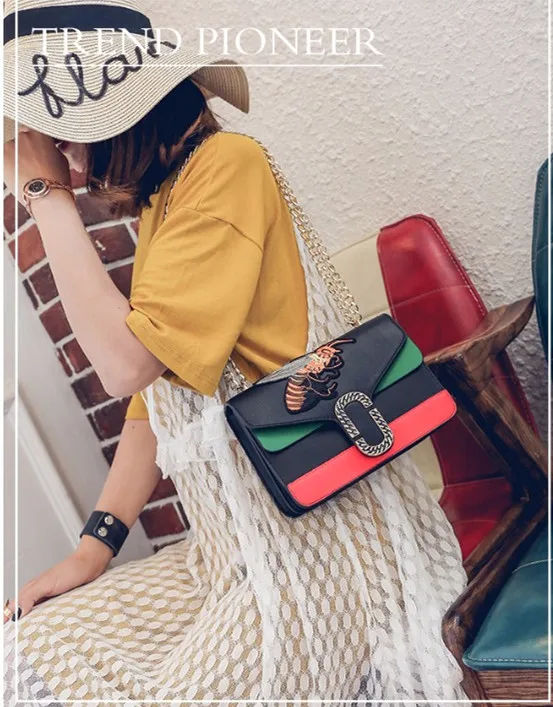 2017 Women Brand Desinger Rhinestones Bee PU Leather Shoulder Bag Crossbody Bag with Chain For Girls Ladies Bag
2017 Women Brand Desinger Rhinestones Bee PU Leather Shoulder Bag Crossbody Bag with Chain For Girls Ladies Bag