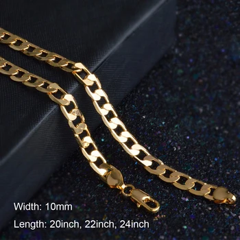 10pcs Wholesale Fashion Men Jewelry 10mm Width Gold color Long Chain Necklace Top quality For Men Free Shipping
10pcs Wholesale Fashion Men Jewelry 10mm Width Gold color Long Chain Necklace Top quality For Men Free Shipping