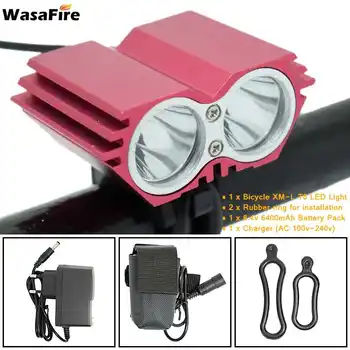Waterproof 7000Lm 2* XM-L T6 LED Bicycle Light Led Headlight Bike front headlamp Cycling Flashlight +Rechargable 18650 Battery
Waterproof 7000Lm 2* XM-L T6 LED Bicycle Light Led Headlight Bike front headlamp Cycling Flashlight +Rechargable 18650 Battery