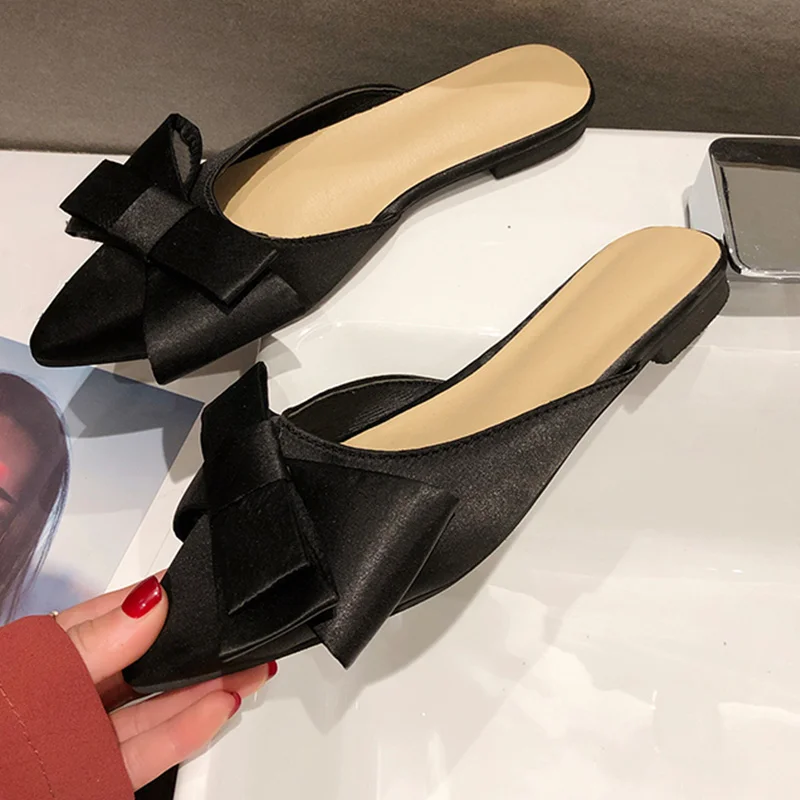 Women Casual Flat Slippers Pointed Toe Soild Suede Bowtie Female Fashion Mules Comfortable Slip On Shoes Ladies Footwear
Women Casual Flat Slippers Pointed Toe Soild Suede Bowtie Female Fashion Mules Comfortable Slip On Shoes Ladies Footwear