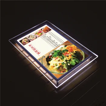 Super Slim A2 Acrylic Frame Restaurant LED Edge-lit Menu Boards Wall Mounted 
Super Slim A2 Acrylic Frame Restaurant LED Edge-lit Menu Boards Wall Mounted