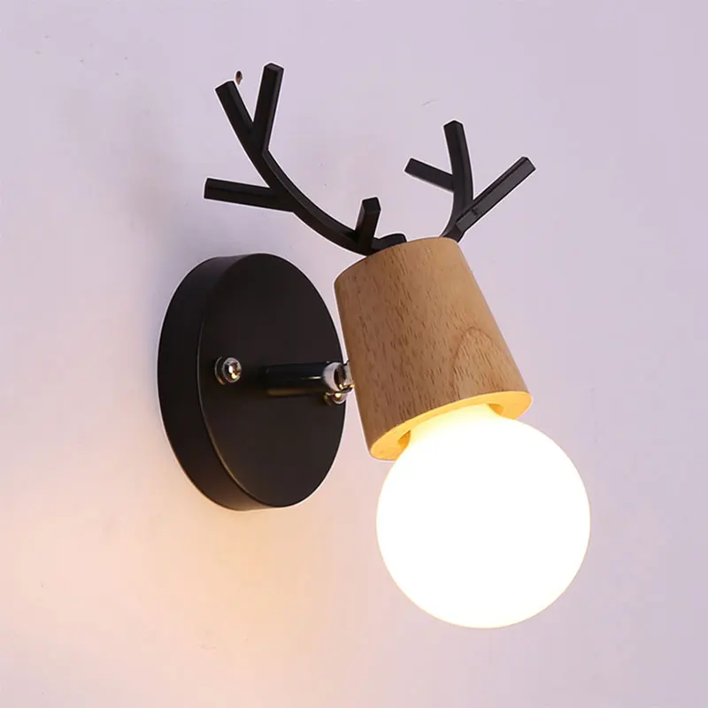Creative Elk Wall Lamp Bedroom Hallway Bedside Wall Light Log Solid Wood Antler Christmas Decorative Luminarias De Interior DA
Creative Elk Wall Lamp Bedroom Hallway Bedside Wall Light Log Solid Wood Antler Christmas Decorative Luminarias De Interior DA