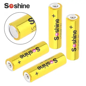 Soshine 4pcs Super 1.5V 3000mAh AA FR 6 Mignon LITHIUM Batteries with Super Continuous Discharge for Camera Flashlight Headlamp
Soshine 4pcs Super 1.5V 3000mAh AA FR 6 Mignon LITHIUM Batteries with Super Continuous Discharge for Camera Flashlight Headlamp