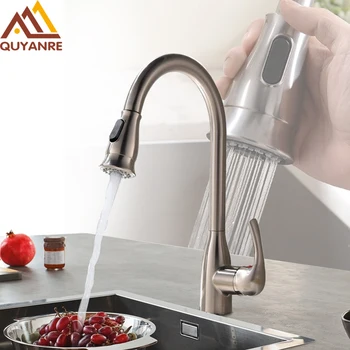 Quyanre Brushed Pull Out Kitchen Faucet Deck Mount Kitchen Sink Faucet Mixer H/C Water Torneira Cozinha 360 Rotation Kitchen Tap
Quyanre Brushed Pull Out Kitchen Faucet Deck Mount Kitchen Sink Faucet Mixer H/C Water Torneira Cozinha 360 Rotation Kitchen Tap
