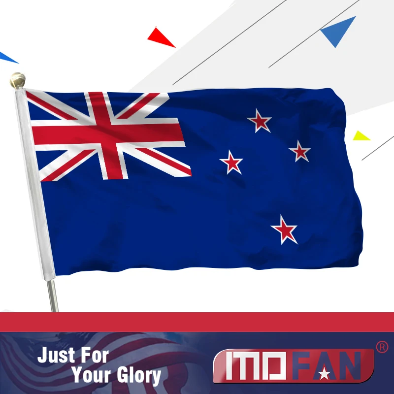 

MOFAN 3x5 Foot New Zealand Flag - Vivid Color and UV Fade Resistant -New Zealander Kiwi National Flags Polyester 3 X 5 Ft