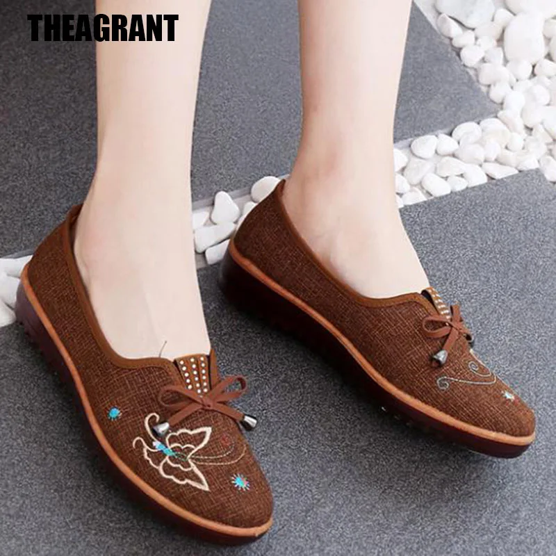THEAGRANT National Style Casual Women Shoes Autumn Embroidery Woman Flats Chinese Shoes Ethnic Slip on Walk Lady Loafers WFS3065
THEAGRANT National Style Casual Women Shoes Autumn Embroidery Woman Flats Chinese Shoes Ethnic Slip on Walk Lady Loafers WFS3065