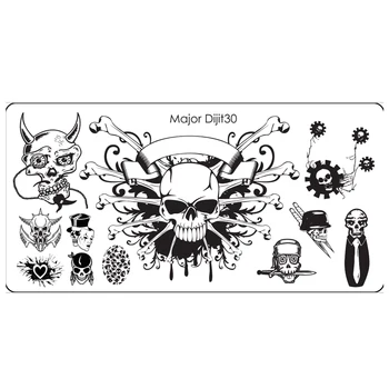Cute Nail Art Decoration Nail Stamping Template Bone Skull Killer Polish Transfer Image Manicure Plate Tool Major Dijit-30
Cute Nail Art Decoration Nail Stamping Template Bone Skull Killer Polish Transfer Image Manicure Plate Tool Major Dijit-30