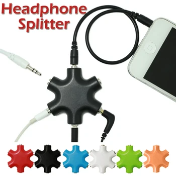 New Arrival 6 Way Multi Port Hub Aux Headphone Splitter Colorful 3.5mm Jack Audio Cable Adapter Converter Earphone Accessory
New Arrival 6 Way Multi Port Hub Aux Headphone Splitter Colorful 3.5mm Jack Audio Cable Adapter Converter Earphone Accessory