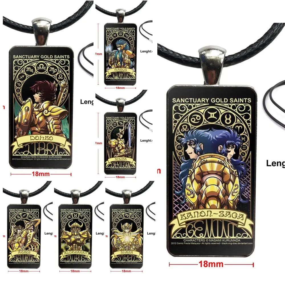 Cartoon Saint Seiya Gold Saints Card For Valentine'S Day Gift Glass Cabochon Pendant Necklace Rectangle Fashion Necklace
Cartoon Saint Seiya Gold Saints Card For Valentine'S Day Gift Glass Cabochon Pendant Necklace Rectangle Fashion Necklace