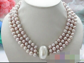 FREE SHIPPING>>>@ new1235 3row 9-10mm lavender round freshwater pearl necklace mabe
FREE SHIPPING>>>@ new1235 3row 9-10mm lavender round freshwater pearl necklace mabe