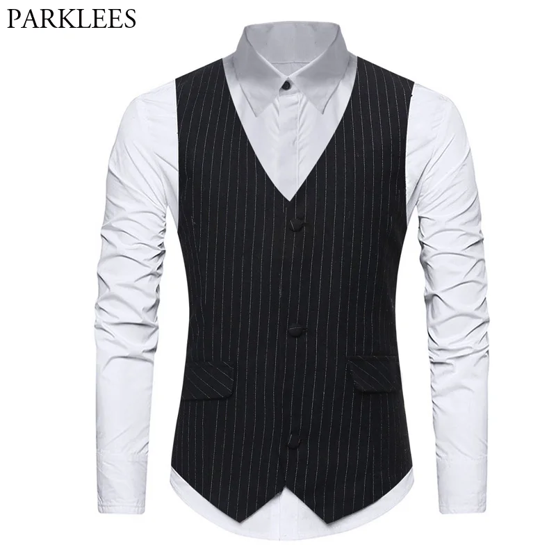 Mens Classic Striped Slim Fit Single Breasted Suit Vest Tuxedo Waistcoat 2018 Brand New Wedding Business Formal Vest Gilet Homme
Mens Classic Striped Slim Fit Single Breasted Suit Vest Tuxedo Waistcoat 2018 Brand New Wedding Business Formal Vest Gilet Homme