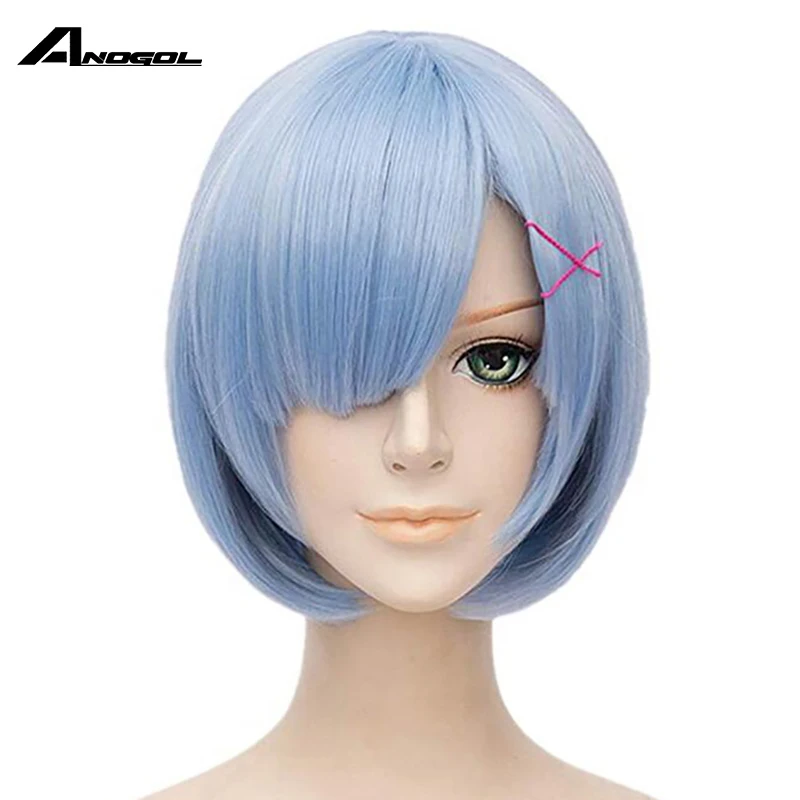 Anogol Re:Zero Starting Life in Another World Rem Old Short Straight Blue Synthetic Cosplay Wig For Halloween Costume Party
Anogol Re:Zero Starting Life in Another World Rem Old Short Straight Blue Synthetic Cosplay Wig For Halloween Costume Party