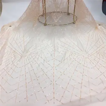 The latest African lace fabric embroidery African lace sequins French lace with peach color, 2019 African French tulle lace dres
The latest African lace fabric embroidery African lace sequins French lace with peach color, 2019 African French tulle lace dres