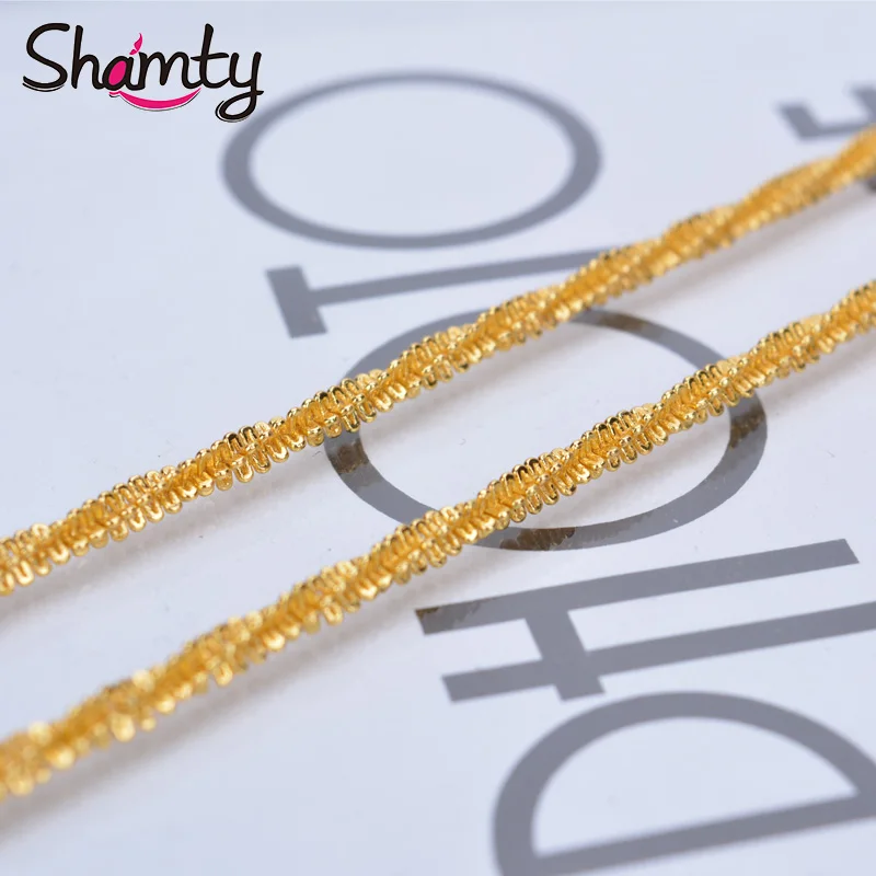 Shamty 50cm Africa 24k gold necklace Unisex Snake chain Environmental protection Prevent allergy
Shamty 50cm Africa 24k gold necklace Unisex Snake chain Environmental protection Prevent allergy