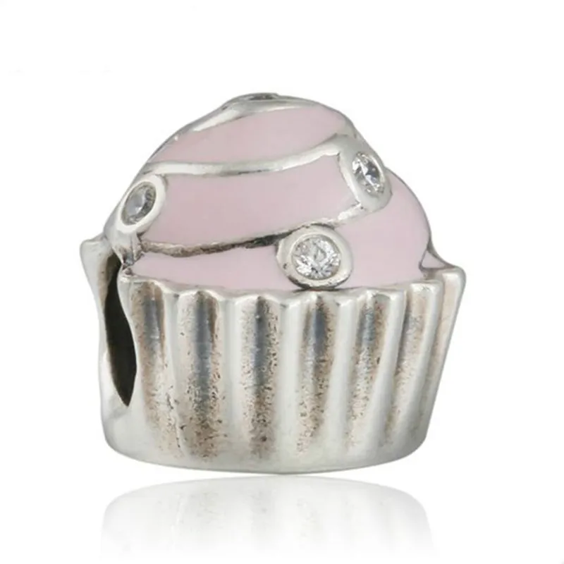 925-Sterling-Silver Sweet Cupcake Charms Mother's Day Pink Enamel Clear CZ Cake Bead Fits Pandora Bracelets Diy Jewelry Making
925-Sterling-Silver Sweet Cupcake Charms Mother's Day Pink Enamel Clear CZ Cake Bead Fits Pandora Bracelets Diy Jewelry Making