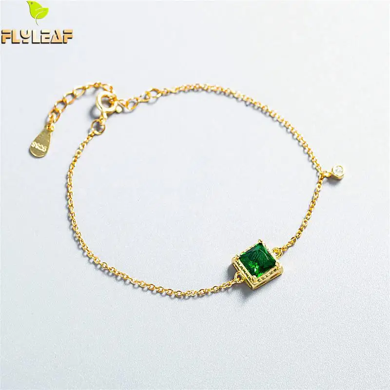 Flyleaf 925 Sterling Silver Cubic Zirconia Square Bracelets For Women Simple Fashion Fine Jewelry Gold Charm Bracelets & Bangles
Flyleaf 925 Sterling Silver Cubic Zirconia Square Bracelets For Women Simple Fashion Fine Jewelry Gold Charm Bracelets & Bangles
