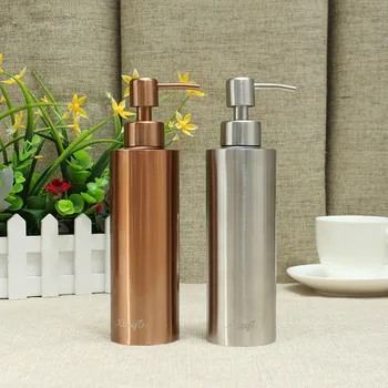 350ML Stainless Steel Silver/Gold Kitchen Bathroom Hand Pump Liquid Soap Dispenser Lotion Detergent Bottle Bathroom Hardware
350ML Stainless Steel Silver/Gold Kitchen Bathroom Hand Pump Liquid Soap Dispenser Lotion Detergent Bottle Bathroom Hardware