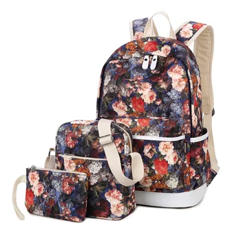 Fashion Backpack 3 Pieces Flower Printing Backpack Waterproof Canvas Backbag School Bags for Teenagers Girls Laptop Rucksack
Fashion Backpack 3 Pieces Flower Printing Backpack Waterproof Canvas Backbag School Bags for Teenagers Girls Laptop Rucksack