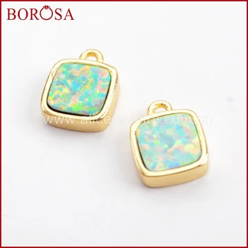 BOROSA 10PCS Square Gold Color White Japanese Opal Bezel Charms Man-made Opal Pendant Beads for Bracelet Druzy Jewelry ZG0266
BOROSA 10PCS Square Gold Color White Japanese Opal Bezel Charms Man-made Opal Pendant Beads for Bracelet Druzy Jewelry ZG0266