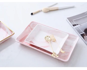 Nordic Style Marble Painting Phnom pink white Ceramic Jewelry Plate Necklace Cosmetic Snack Dried Fruit Storage Tray Organizer 
Nordic Style Marble Painting Phnom pink white Ceramic Jewelry Plate Necklace Cosmetic Snack Dried Fruit Storage Tray Organizer