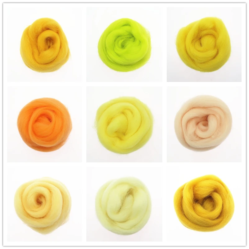 50/100g/ Yellow Color Series Wool Fibre Flower Animal Wool Felting Handmade Spinning DIY Craft Materials Tool Felt Felting Wool
50/100g/ Yellow Color Series Wool Fibre Flower Animal Wool Felting Handmade Spinning DIY Craft Materials Tool Felt Felting Wool