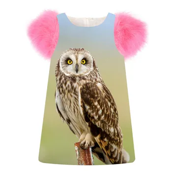 Children Clothing Girls Dress fashion printing Lovely owl Spring/Autumn faux fur sleeve Toddler Kids Dresses
Children Clothing Girls Dress fashion printing Lovely owl Spring/Autumn faux fur sleeve Toddler Kids Dresses