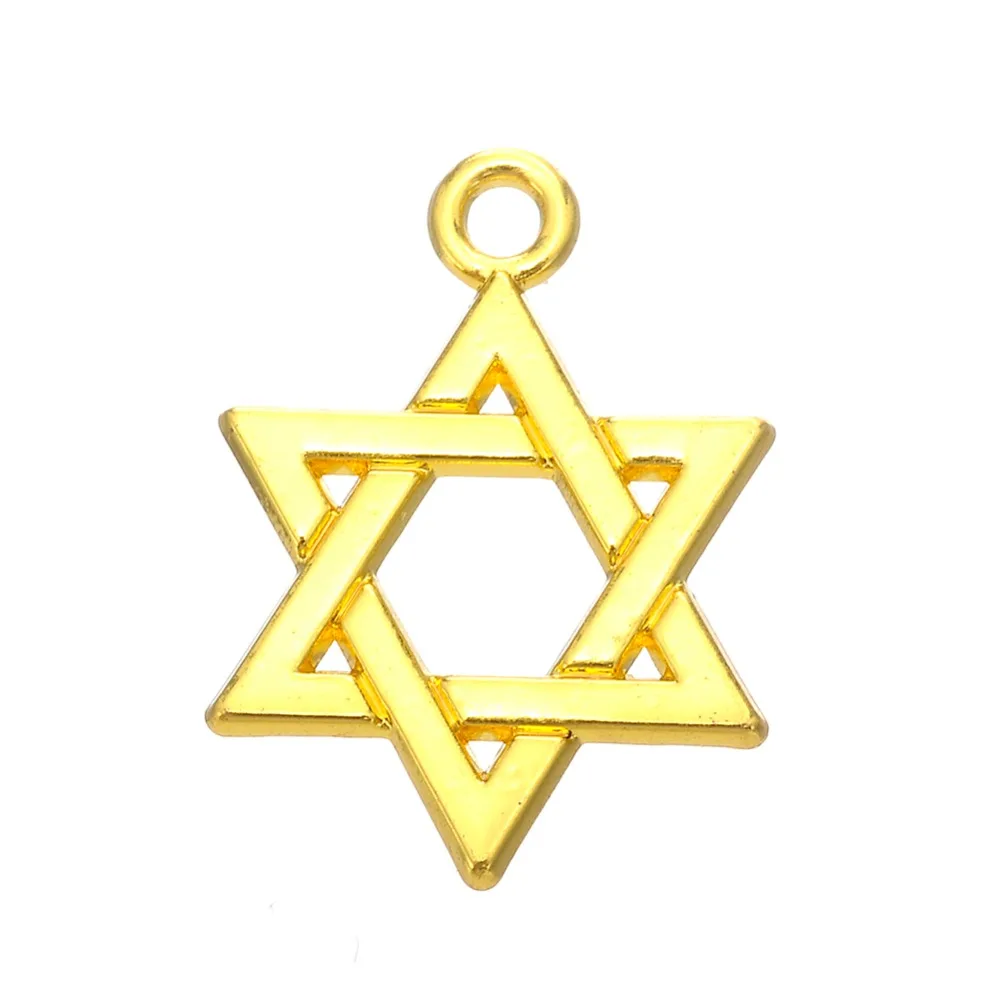 Dawapara religious star of David charms gold-color metal pendants for jewelry making accessories 5pcs/lot
Dawapara religious star of David charms gold-color metal pendants for jewelry making accessories 5pcs/lot