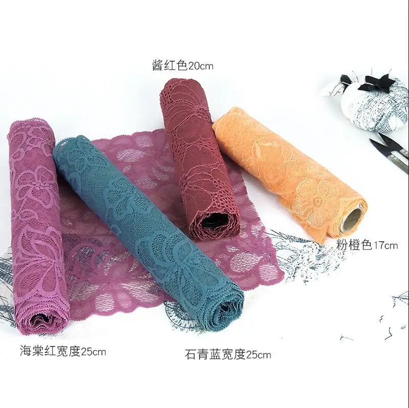 1 Meter Luxury Elastic Lace Stretch 25cm Wide Lace Trim Elastic Jacquard Blue Lace Fabric Sewing Craft DIY Garment
1 Meter Luxury Elastic Lace Stretch 25cm Wide Lace Trim Elastic Jacquard Blue Lace Fabric Sewing Craft DIY Garment