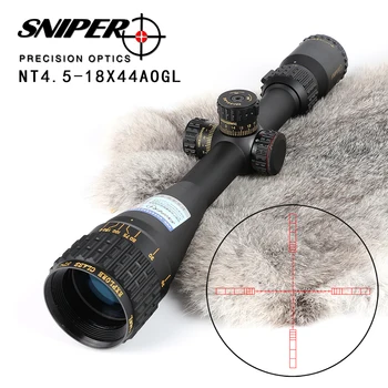 SNIPER NT 4.5-18X44 AOGL Hunting Riflescopes Tactical Optical Sight Full Size Glass Etched Reticle RGB Illuminated Rifle Scope
SNIPER NT 4.5-18X44 AOGL Hunting Riflescopes Tactical Optical Sight Full Size Glass Etched Reticle RGB Illuminated Rifle Scope