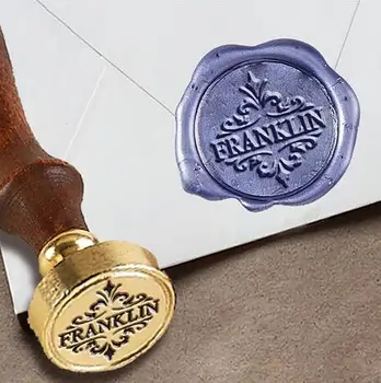 Personalized Custom Wax Seal Stamp with Name on 1" Die-#3655 Times Roman Font with Name in Split Fleur de Lys Scroll Click
Personalized Custom Wax Seal Stamp with Name on 1" Die-#3655 Times Roman Font with Name in Split Fleur de Lys Scroll Click