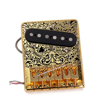 High-quality Electric Guitar 6 Saddle String Bridge Pickup Set with 3 Way Switch Control Plate Beautiful Decorative Pattern
High-quality Electric Guitar 6 Saddle String Bridge Pickup Set with 3 Way Switch Control Plate Beautiful Decorative Pattern