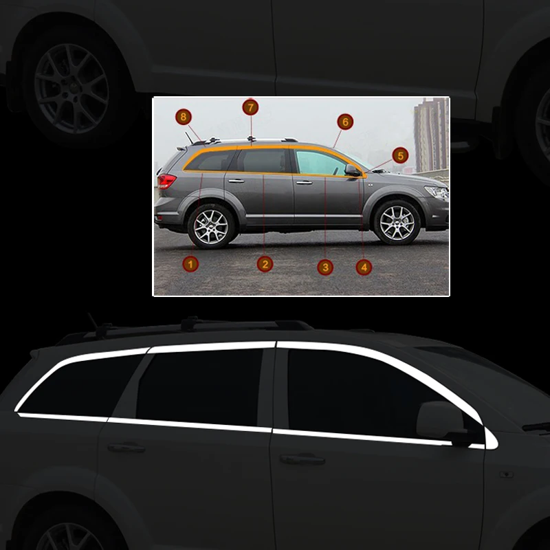 For dodge journey/For Fiat Freemont 2009-2019 stainless steel Window Full sill Cover Trims 16pcs
For dodge journey/For Fiat Freemont 2009-2019 stainless steel Window Full sill Cover Trims 16pcs