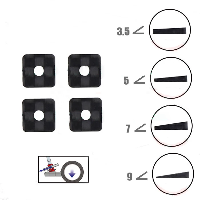 12 Pcs Carbon Fiber Mini Angle Gasket Washers Spacers 3.5/5/7/9 Degree Angle Adjuster Chip Plate for Tamiya Mini 4WD Car Model
12 Pcs Carbon Fiber Mini Angle Gasket Washers Spacers 3.5/5/7/9 Degree Angle Adjuster Chip Plate for Tamiya Mini 4WD Car Model