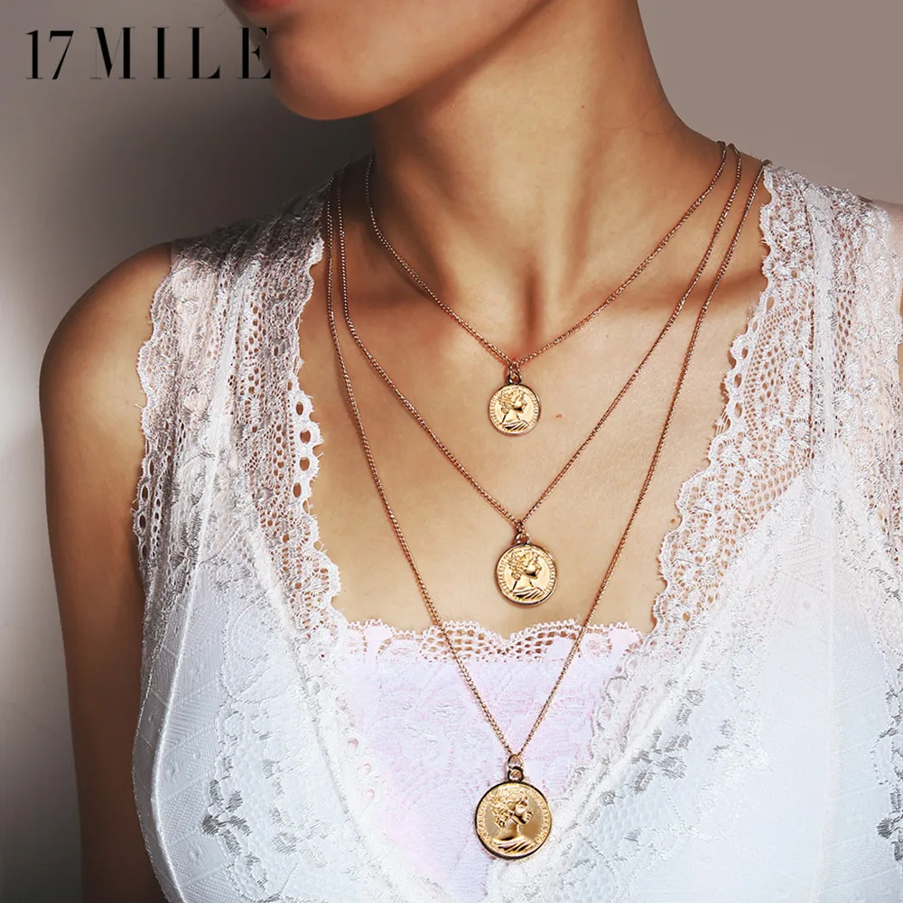 17MILE Vintage Multilayer Long Pendant Necklaces For Women Fashion Figure Charm Choker Necklace Statement Gold Silver Color Gift
17MILE Vintage Multilayer Long Pendant Necklaces For Women Fashion Figure Charm Choker Necklace Statement Gold Silver Color Gift
